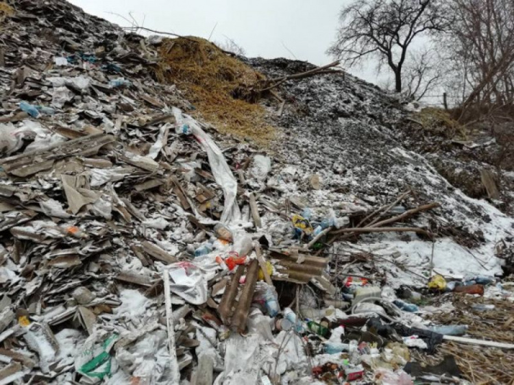 В заповедной зоне Кривого Рога устроили свалку бытовых и строительных отходов (фотофакт)