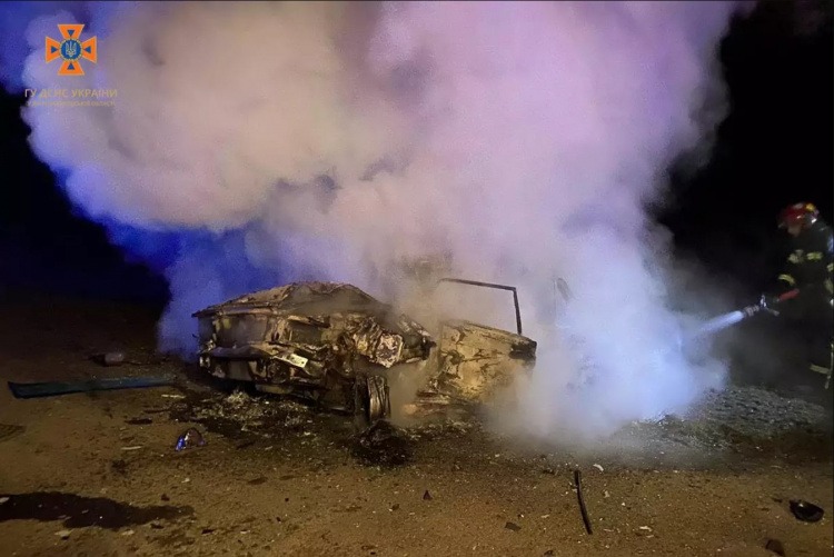 На Криворіжжі у результаті ДТП спалахнуло авто, його водій загинув