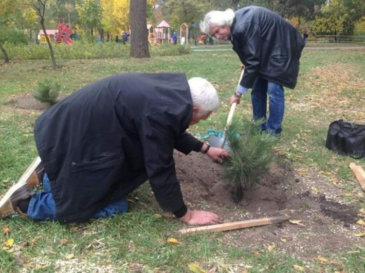 В Кривом Роге появилась сосновая аллея: в одном из парков города началась традиционная высадка деревьев (ФОТО)